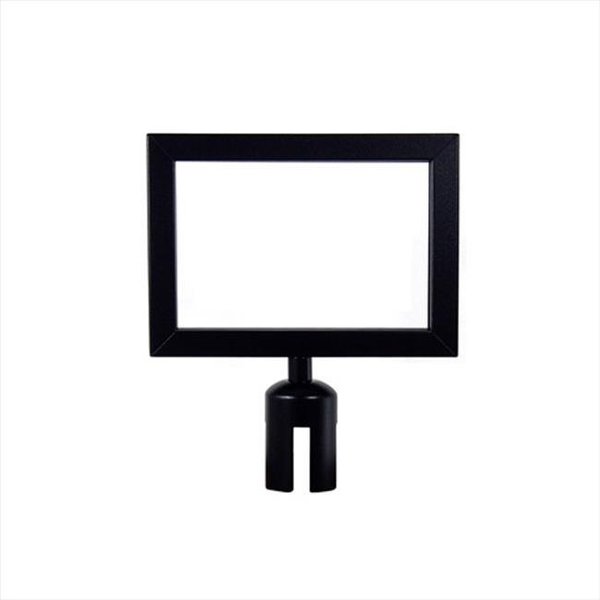 Vic Crowd Control Inc VIP Crowd Control 1707 11 x 8 in. Sign Mount with Landscape Sign Frame - Black Finish 1707